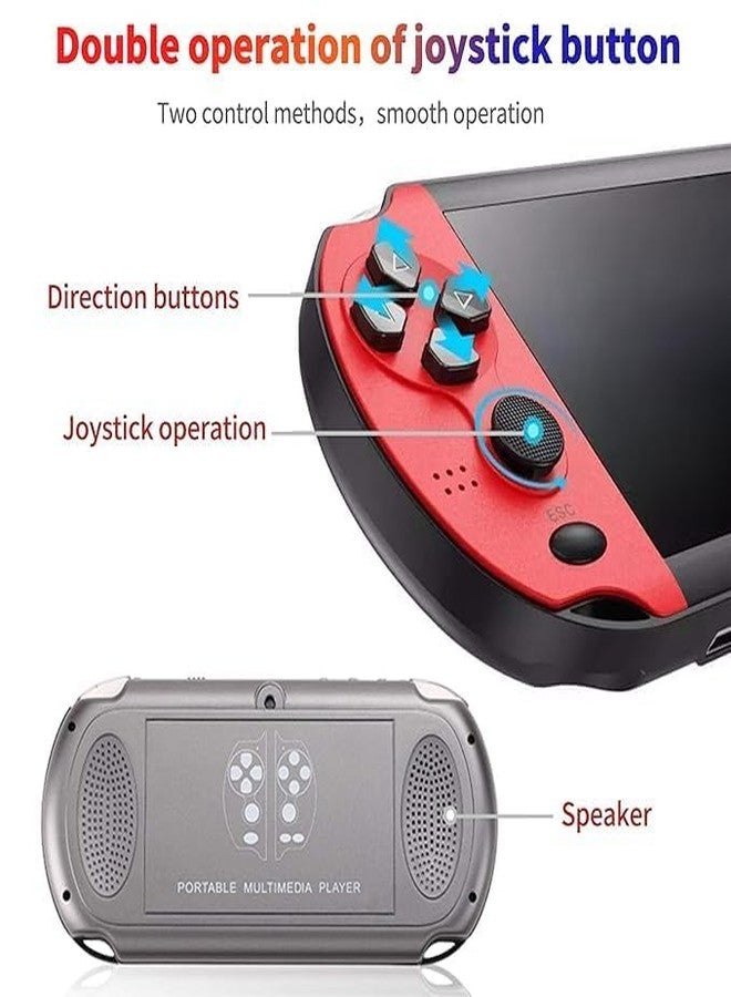 درامستون جهاز ألعاب درامستون (١٥ عامًا) X7 بلس المحمول بتصميم كلاسيكي - شاشة عالية الدقة ٤٫٣ بوصة، سعة تخزين ٨ جيجابايت، أكثر من ٢٠٠٠٠ لعبة مدمجة، مشغل وسائط MP5، وحدة تحكم مرفقة - متعة ألعاب محمولة - Image 4